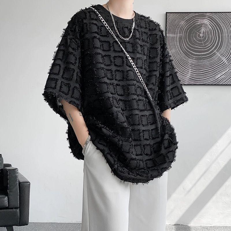 

Men Half Sleeved Summer Korean T-Shirt High Quality Loose Basic Shirt Casual Top Tees Tshirts Heiveywweight Shirts S