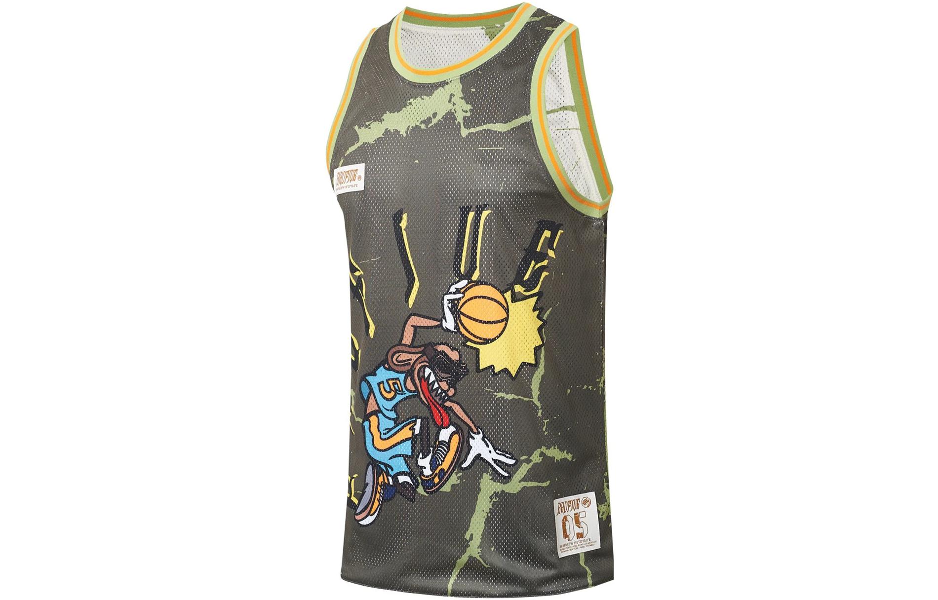 Li Ning Badfive Basketball Jersey Unisex Gray Green AAYS469-1 XXL