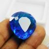 Blue Tanzanite Pear Cut Lab Created 54.10 Ct CERTIFIED Huge Size Gemstone m-1070-k