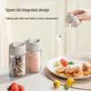 Japanese Style Glass Seasoning Jar with Spoon Lid