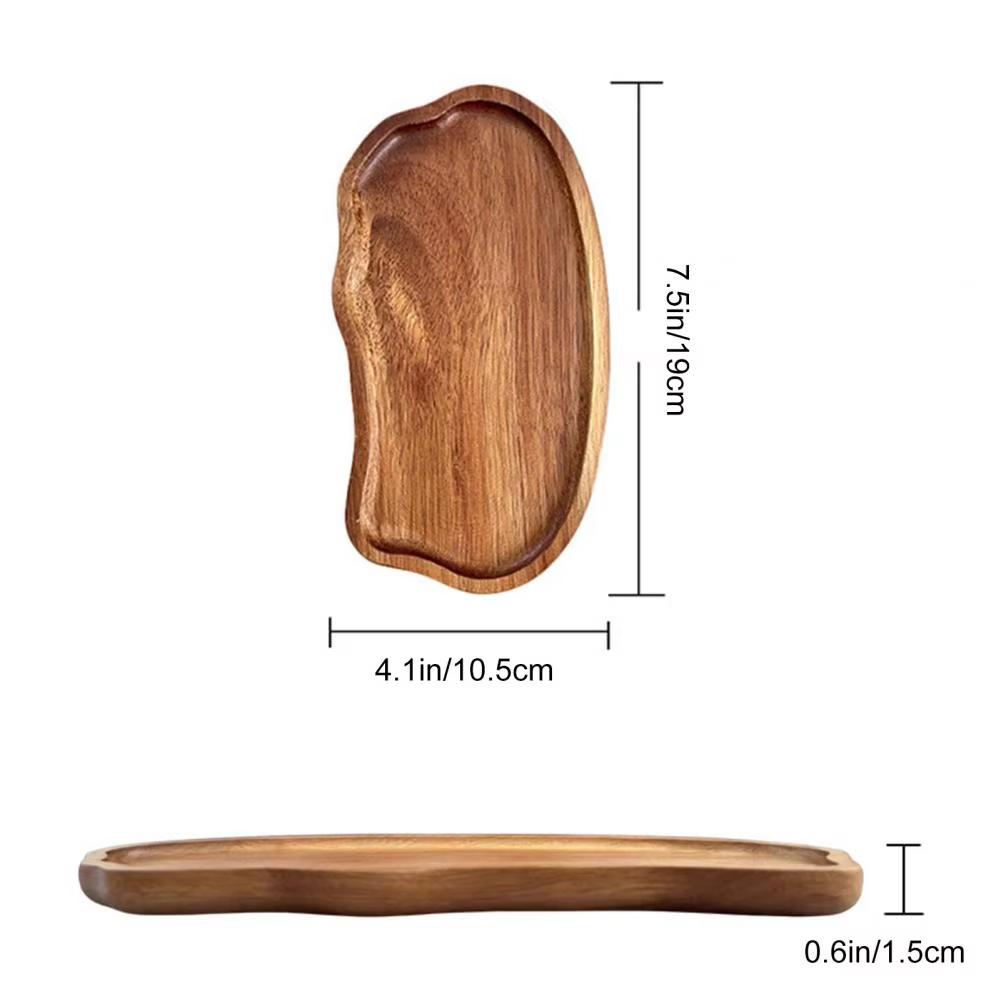 

Wooden Tea Tray Cloud Shape Fruit Dessert Candy Plate Retro Tea Coffee Cup Breakfast Plate Decorative Jewelry Cosmetic Organizer