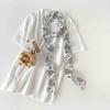 Millennium Spice Girl Style Thin Long Silk Scarf Neck Ribbon Retro Leopard Print Silk Scarf Long High-End Ribbon Headband