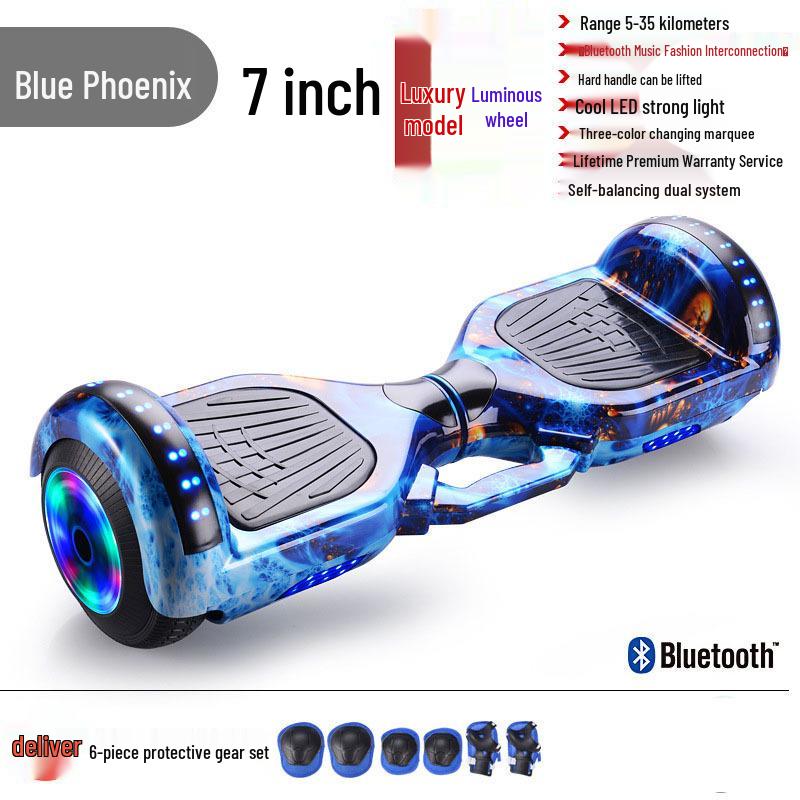 7-Inch Children's & Adults' Bluetooth Balance Scooter - Fast Electric Two-Wheeler
