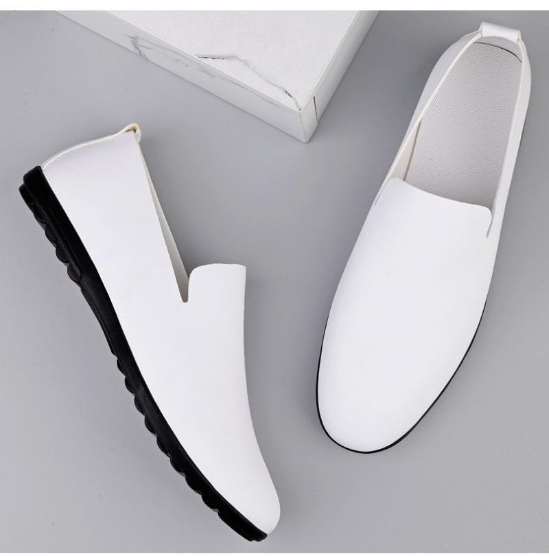Men's Soft Leather Shoes Classic Loafers High Quality Cowhide Casual Shoe Slip on Driving Shoes Moccasins Big Size46 Man Shoes