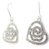 Altesse [K9427] - Boucles Argent 'Love' Blanc