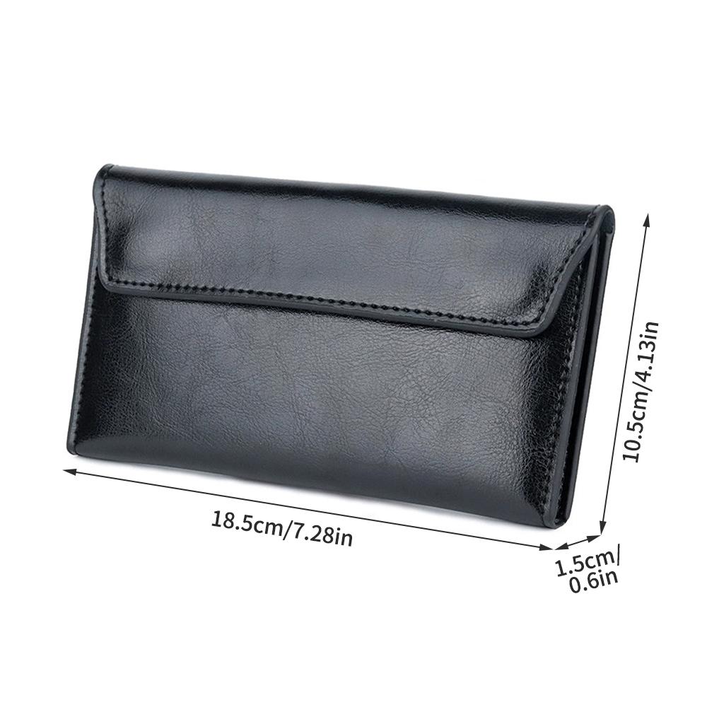 Leather Large Capacity Ultra-thin Long Wallet, Stylish and Simple Multifunctional Handbag, Women Wallet