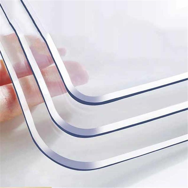 Przezroczysty obrus PCV Wodoodporny Olejoodporny Odporny na ciepło Pokrowiec ochronny na stół jadalny, biurko, blat, miękka plastikowa winylowa podkładka na stół