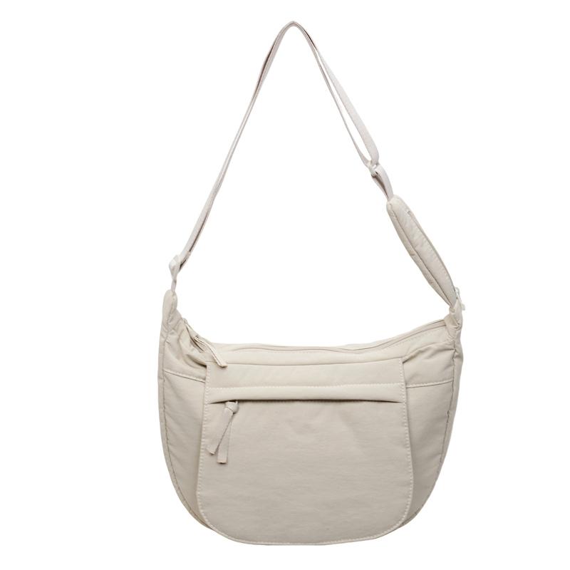 

Simple Solid Color Zipper Versatile Youth Crossbody Bags 2026 High Quality Large Capacity Casual Sweet Shoulder Bags for Women бежевый