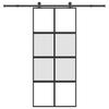 Vidaxl Sliding Door With Hardware, 90X205 Cm, Glass And Aluminium