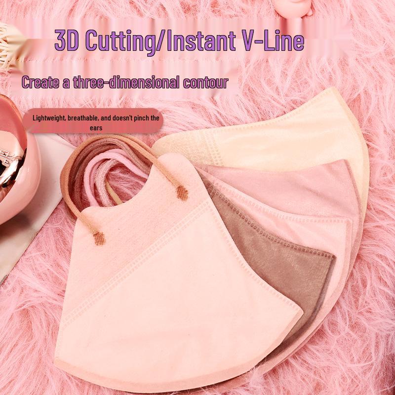 2025 Jaro/Léto Prodyšná 3D Jednorázová Rouška s Červenáním: Ochrana proti UV záření, Ochrana před sluncem, Třívrstvý design.