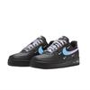 Nike Air Force 1 Abrasion Resistant Low Top Skateboard Shoes Women's Black Blue Purple HQ1180-001(Team352-)