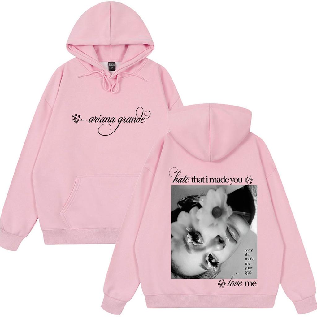Ariana Grande Petal Album Tour 2026 Print Hoodie Unisex Fashion Clothing Pullover Winter Loose Casual Vintage Sweatshirt Tops