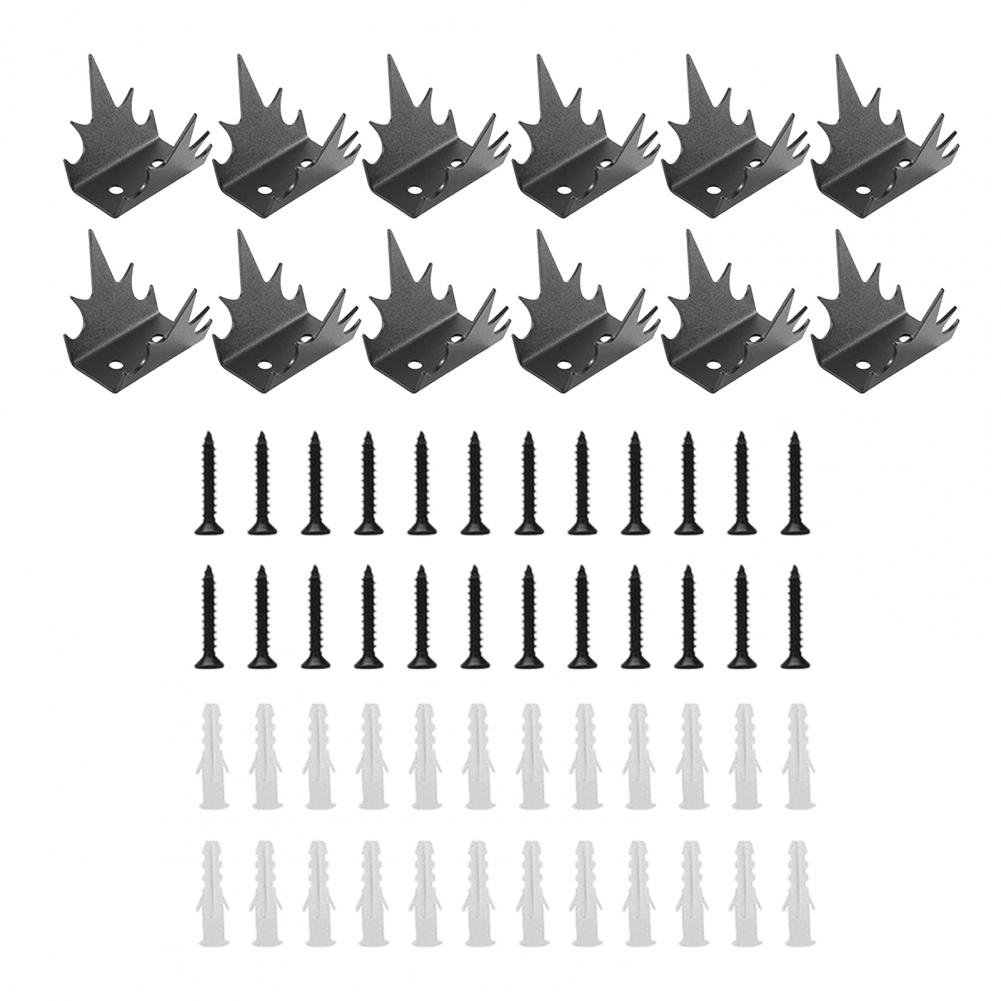 Fence Security Spikes Anti-climbing Fence Spikes Heavy Duty Metal Fence Spikes for Outdoor Security 12 Pack Anti-climb Thieves