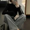 New ArrivalS Open Run Women S Slim FiT Layered Black Long Sleeve T ShirT