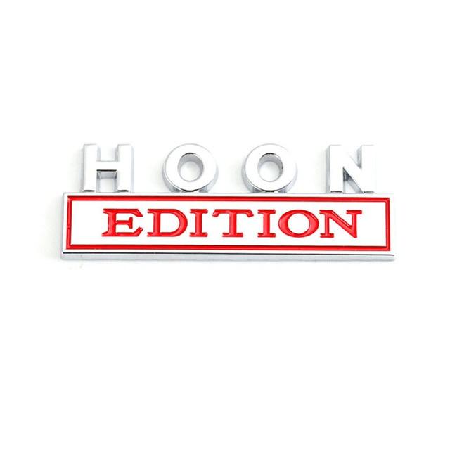 1Pc 3D Metal HOON Edition Logo Car Front Grille Badge Side Fender Rear Trunk Emblem Sticker Decal