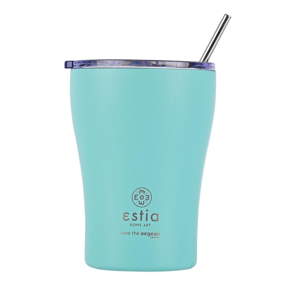 Thermal Mug with Straw 350 Ml Bermuda Green