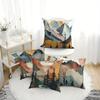 Mountain Forest Sunset Design Digital Printing Pillow Cover Short Plush Suitable Living Rooms Bedrooms Sofas Throw Cushion Cover