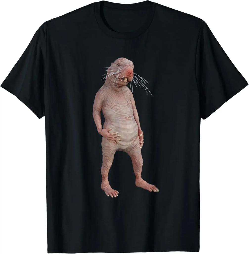 I Really Like Naked Moles Okay Funny Naked Mole Rat T-shirt Short Sleeve Crew Neck Loose Shirt Funny Funny Evil Clothing Women