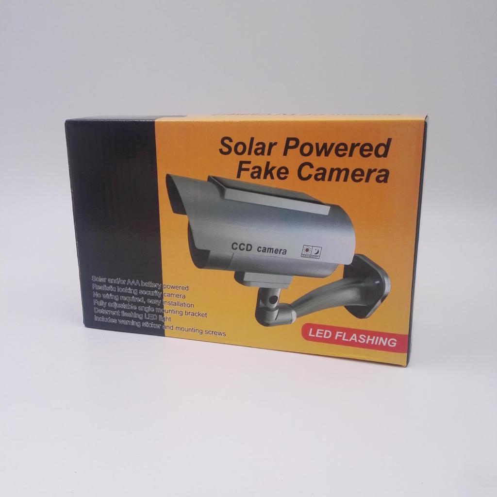 Solar-Powered Dummy Security Camera with LEDs