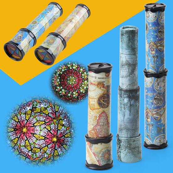 Color Cognition Grasp Comfortable Kids Kaleidoscope Rotatable Multicolored Design Classic Kaleidoscope for Children