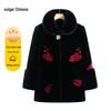 Elegant Faux Mink Velvet Winter Coat for Middle-Aged Women
