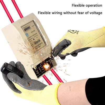 1 Paire Gants Isolants 400v Gants de Protection de Sécurité Anti-électricité Caoutchouc Gants de Travail d'Électricien Outil de Protection