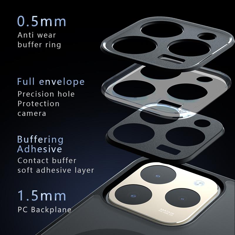 Pro Realme 15T Pouzdro Nárazuvzdorné Magnetické Matné PC+TPU Proti otiskům prstů Průsvitný Kryt pro Real Me 15T