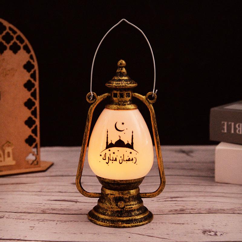 Retro Petroleum Sturmleuchte Eid Mubarak Sturmleuchte Eid al-Fitr Moschee Dekoration Islamisch Ramadan Kareem Festival Partyzubehör