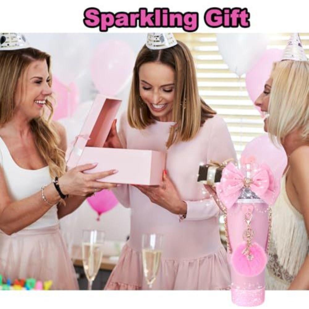 8/9Pcs Pink Tumbler Cup Accessories Silicone Straw Cover Pearl Charm for Cup Decoration Bow Tie Cover
