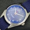 VINTAGE HMT JANATA HAND-WINDING INDIAN MENS ARABIC BLUE DIAL WATCH A700323-5 R202-a700323