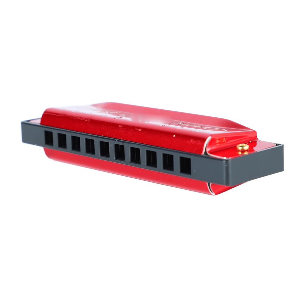 Harmonica 10 Hole 20 Tune C Key Professional Standard Mouth Organ with Case for Kid Beginner Red