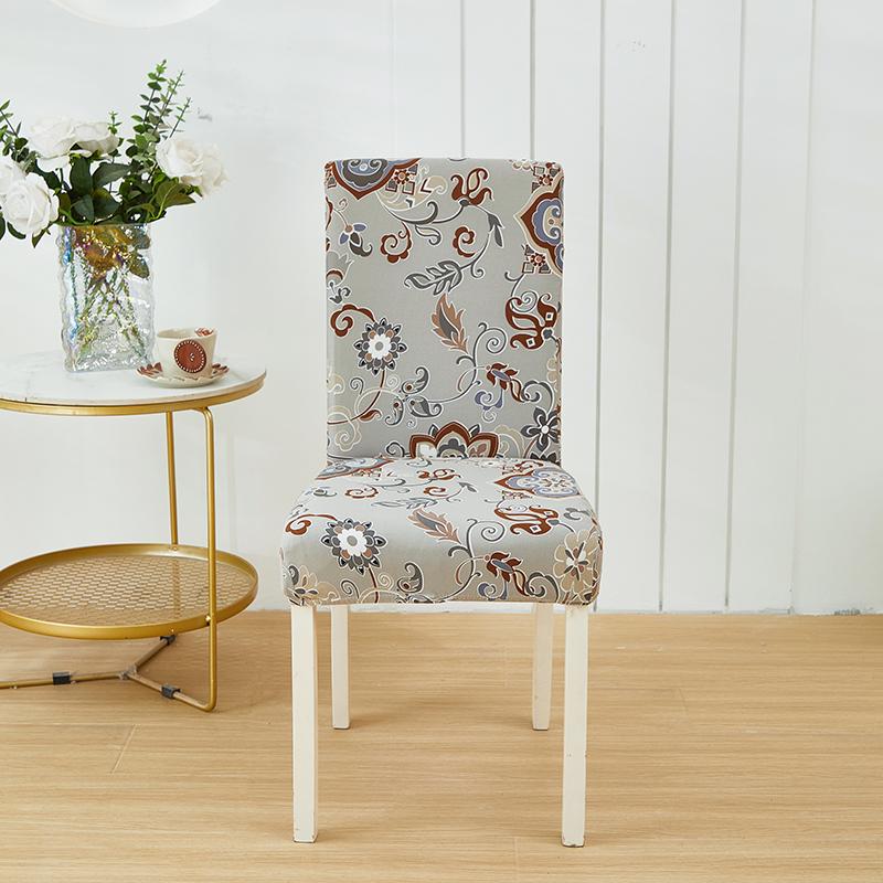 New Floral Decoration Stretch Covers Chair Cover For Dining Room Office Banquet Chair Protector Elastic Material Armchair Cover