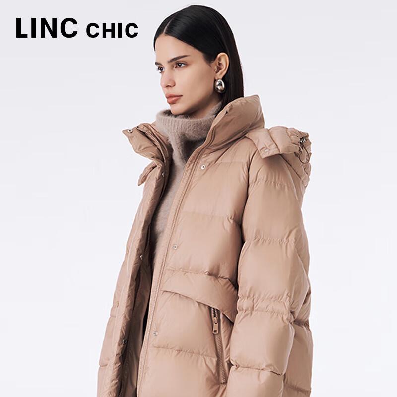 Jinyujie Women's Winter Mid-length Maillard Puffer Down Jacket