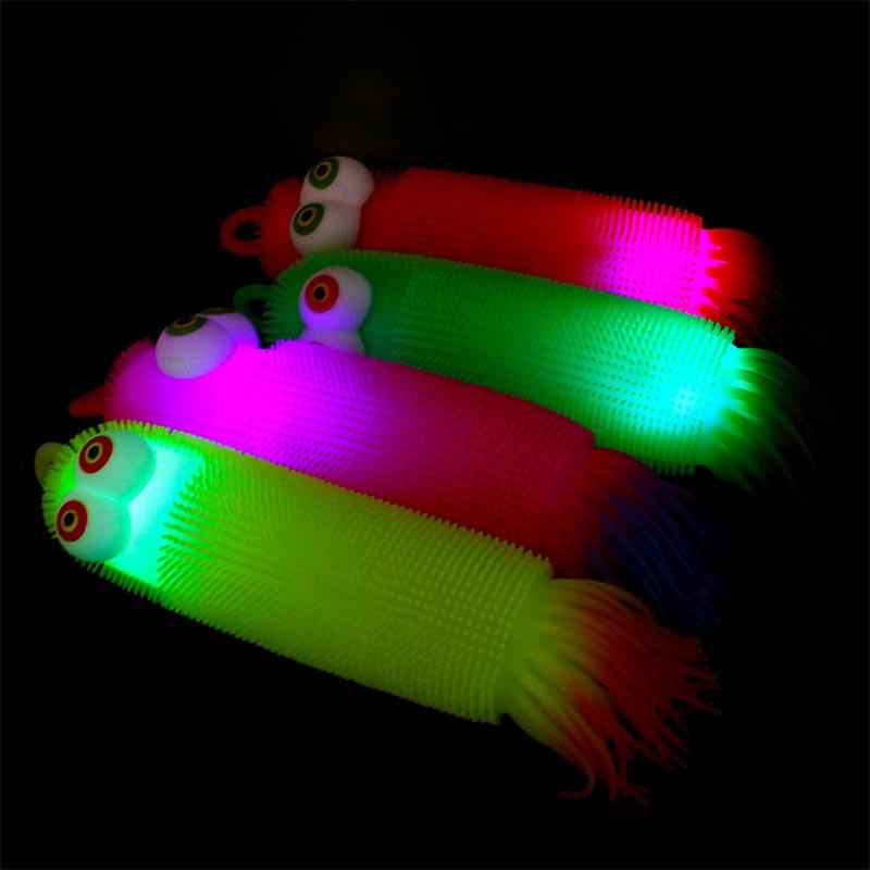 Funny Adult Decompression Vent Ball Glowing Toy Big Caterpillar Animal Squeeze Toy Neat Children's Toy Glowing Glowing Octopus