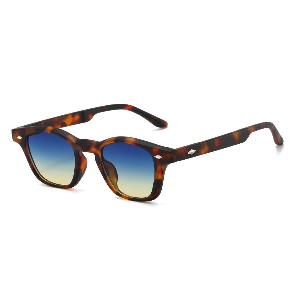 Small Frame Single Beam Cool Square Black Sunglasses Men'S  Women'S Retro Fashion Sunglasses Uv400