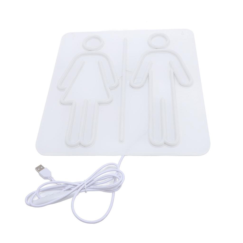 Toilet LED Neon Sign USB Powered Eye Catching Wall Mount LED Neon Light for Restroom Washroom Hotel Shopping Mall