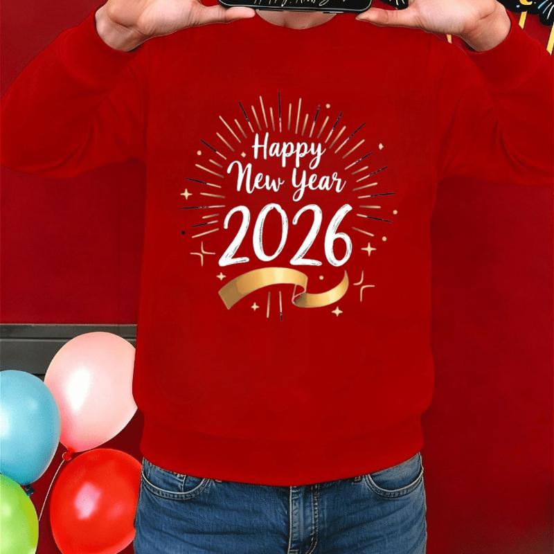 

Повседневное худи с круглым вырезом 2026 для мужчин, универсальное и прочное, для выходных дел XXL красный