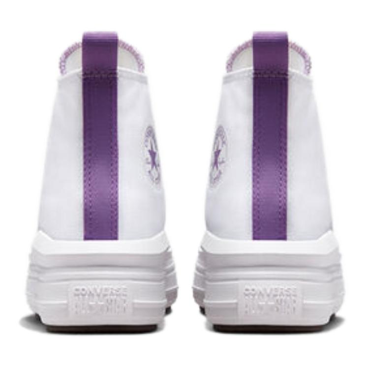 Converse Zapatillas Chuck Taylor All Star Move Platform GS Blanco Púrpura Pixel Niños A03667C