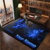 Monster Energy Personalized Crystal Velvet Carpet, Customized Name Text Soft Anti‑Slip Rug for Living Room Bedroom