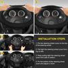 Suede Steering Wheel Cover With Upgraded Silicone Inner Ring, Anti Heat, Breathable, Anti-Slip, Leather Universal 14.5 To 15 Inch Steering Wheel