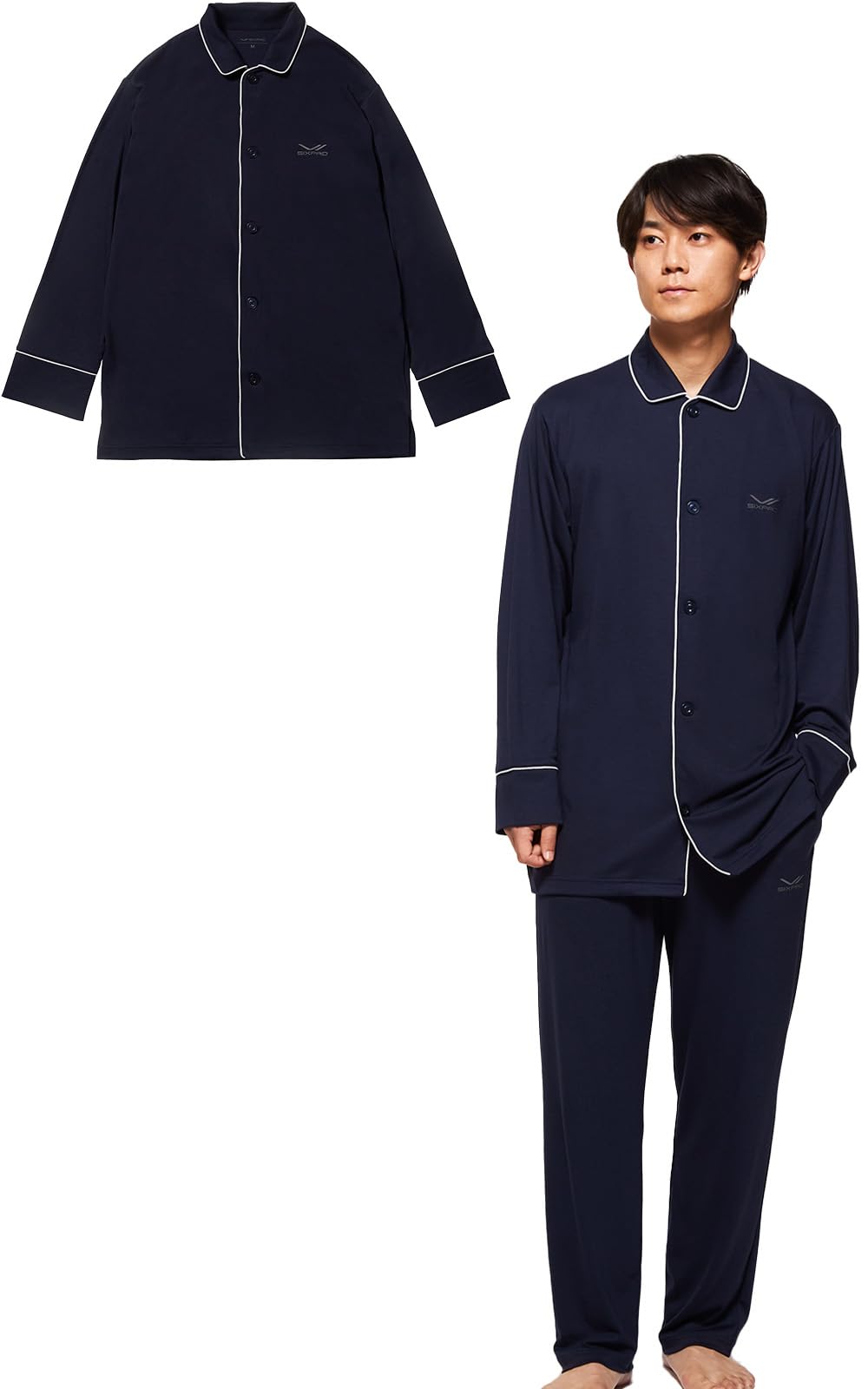 

Official Store Exclusive Sixpad Recovery Wear Sleep Long [SIXPAD] (верхушки (пижама), JP, Алфавит, L, (военно-морской флот))