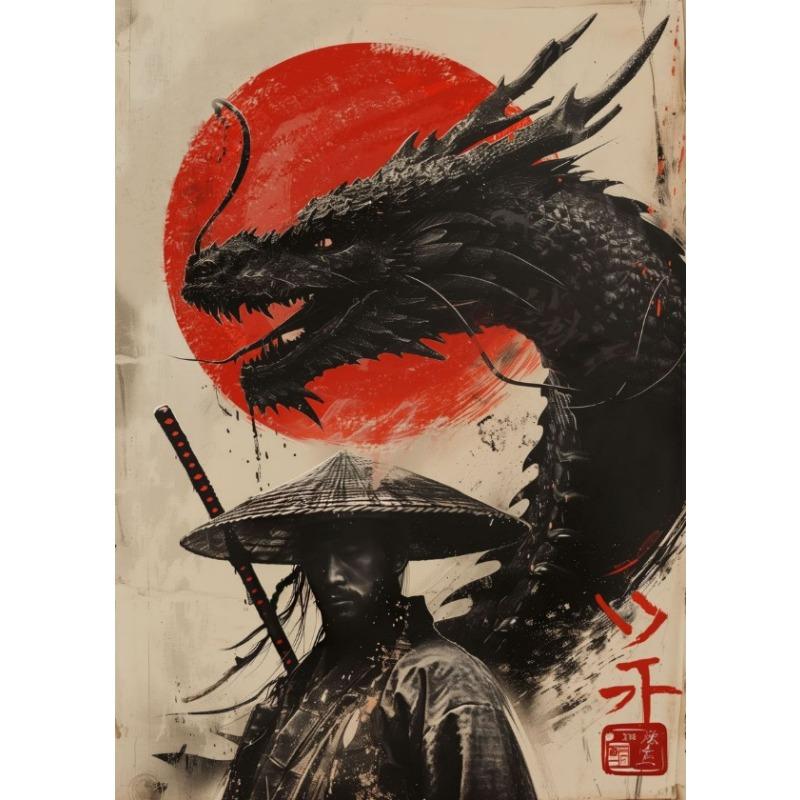 Japanese Landscape Samurai Geisha Bonsai Torii Gate Sakura Art Poster Canvas Painting Wall Prints Picture for Room Home Decor