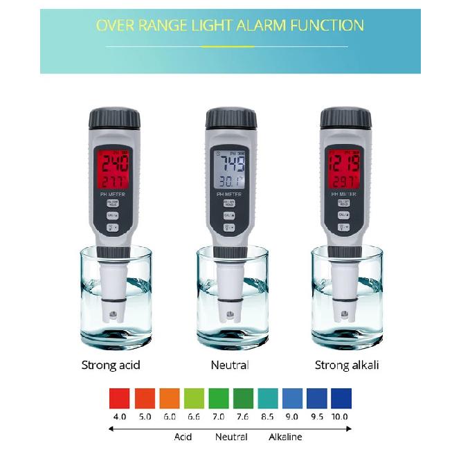 Professional pH Meter Pen Type Water Quality Tester Acidometer PH Acidity Meter for Aquarium Acidimeter Water Measuring PH818