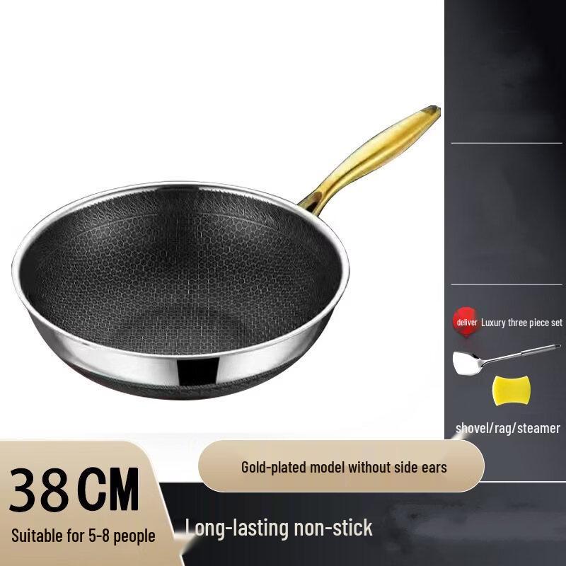 Wutuo Stainless Steel Non-stick Wok