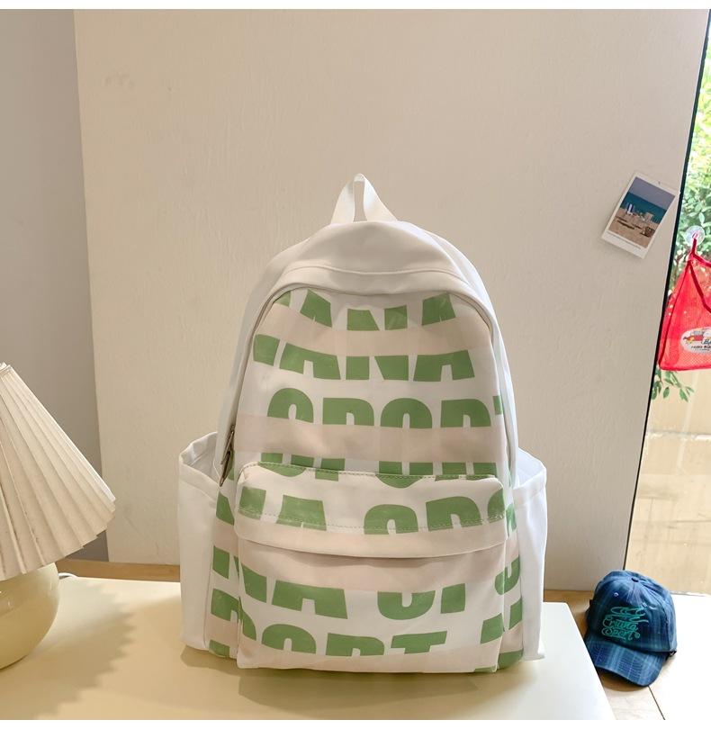 Student Schoolbag Female Letter Print Backpack High School Student Large Capacity Backpack