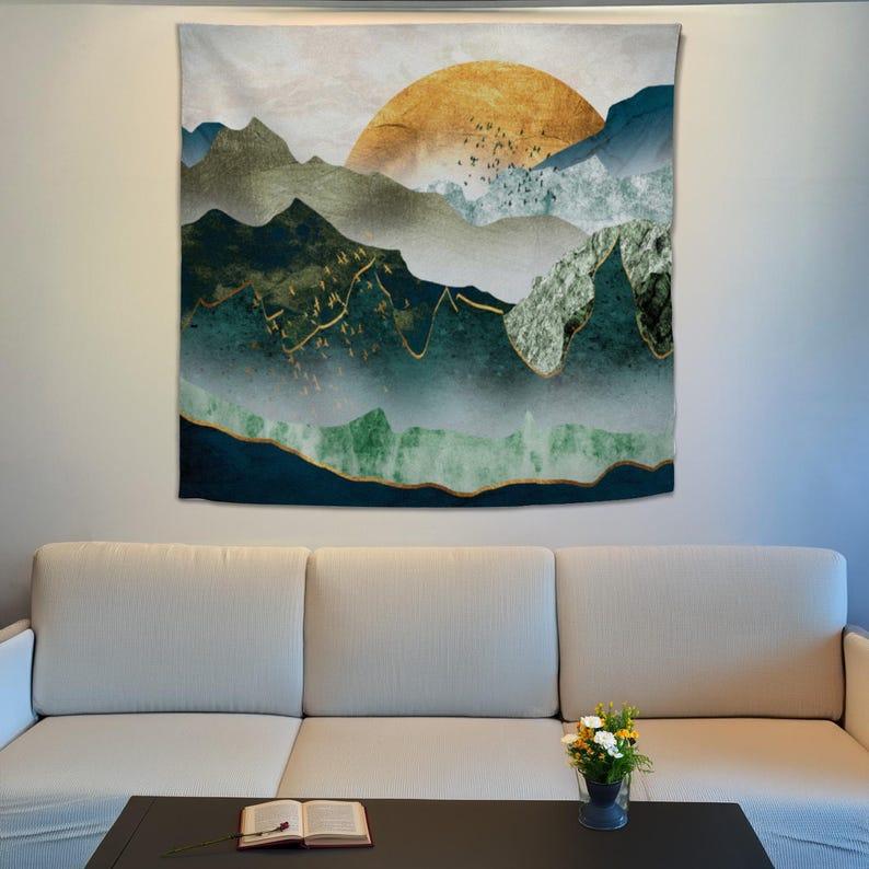 mountains tapestry 75x100