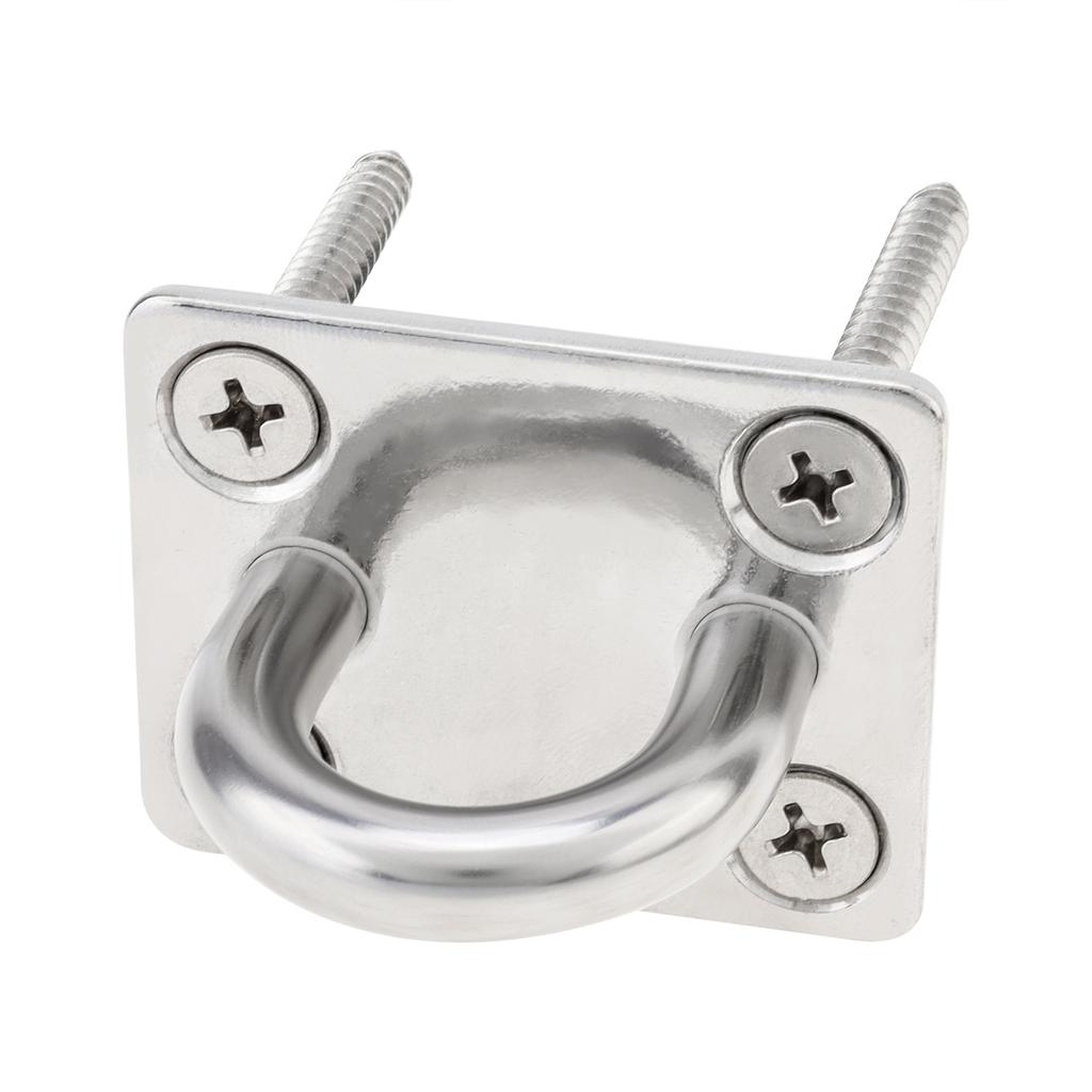 36Pcs Stainless Steel Square Base Connecting Hooks with Matching Fixing Nails for Daily Indoor and Outdoor Handcraft Installation