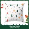 Cartoon Style Christmas Elements Pillowcase Bedroom Cushion Cover 100% Polyester Living Room Cushion Pillowcase Home Decor