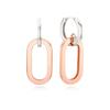 Glory Twinny White Silver Earrings Teesvc06706M