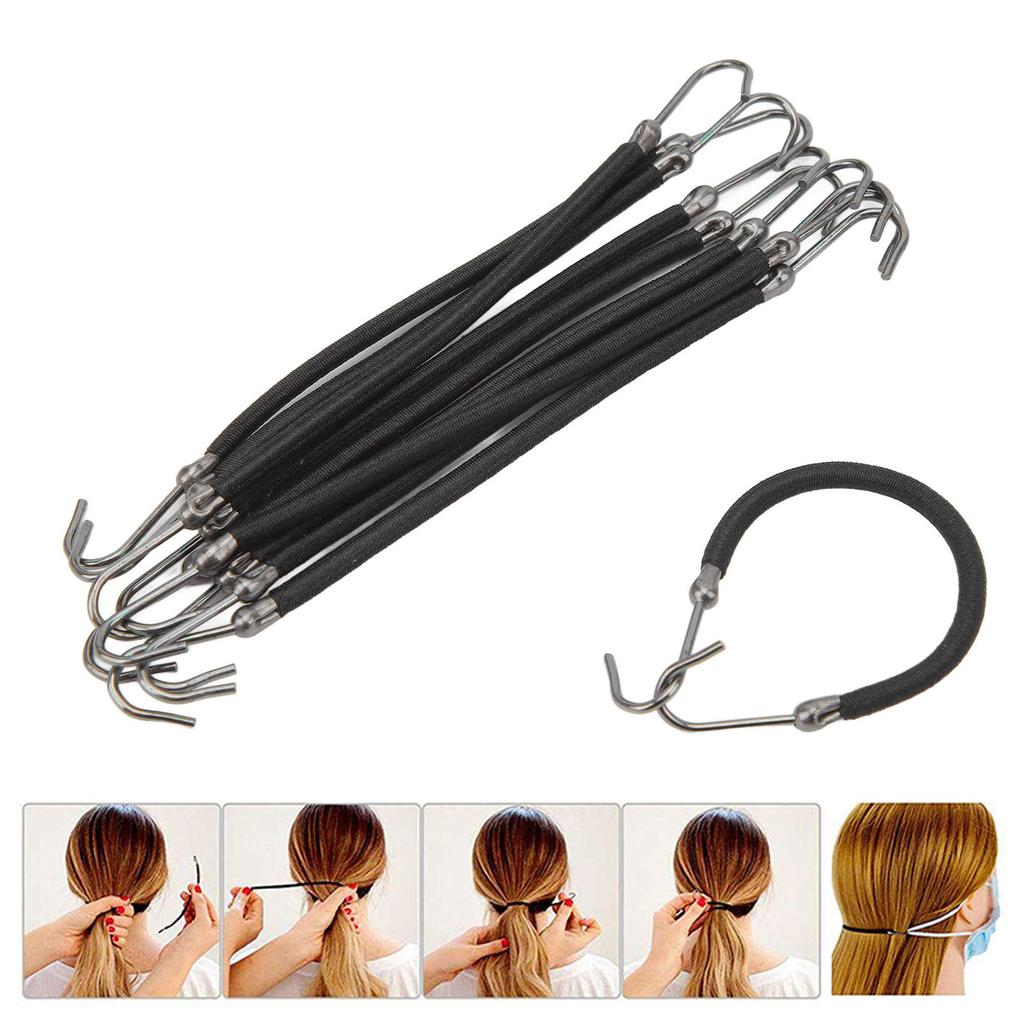 10 Stück Pferdeschwanzhalter Haken Damen Mädchen Flexibles Elastisches Haarband Haken Styling Werkzeug für Verabredungen